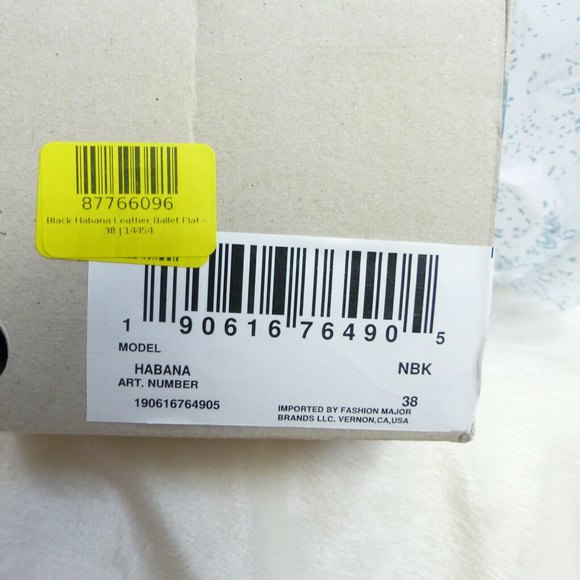 Musse & Cloud Womans Habana Slip On Ballet Flat Black Leather EUR 38 - Picture 3 of 6